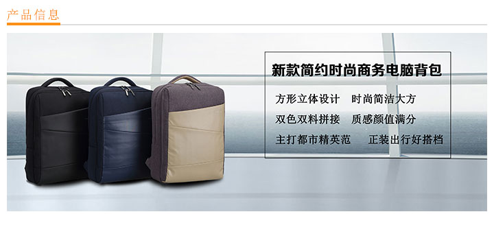  新款簡約時尚商務電腦背包