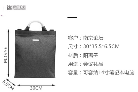 南京大學定制“南京論壇”會議禮品公文包