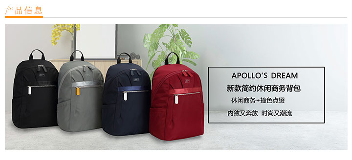 APOLLO'S DREAM新款簡約休閑商務背包