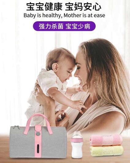 疫情防護，紫外線殺菌消毒五面折疊式便攜袋在行動