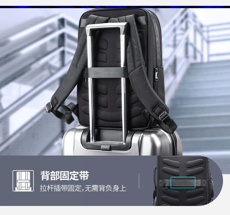 質感高檔多功能商務雙肩電腦包定制
